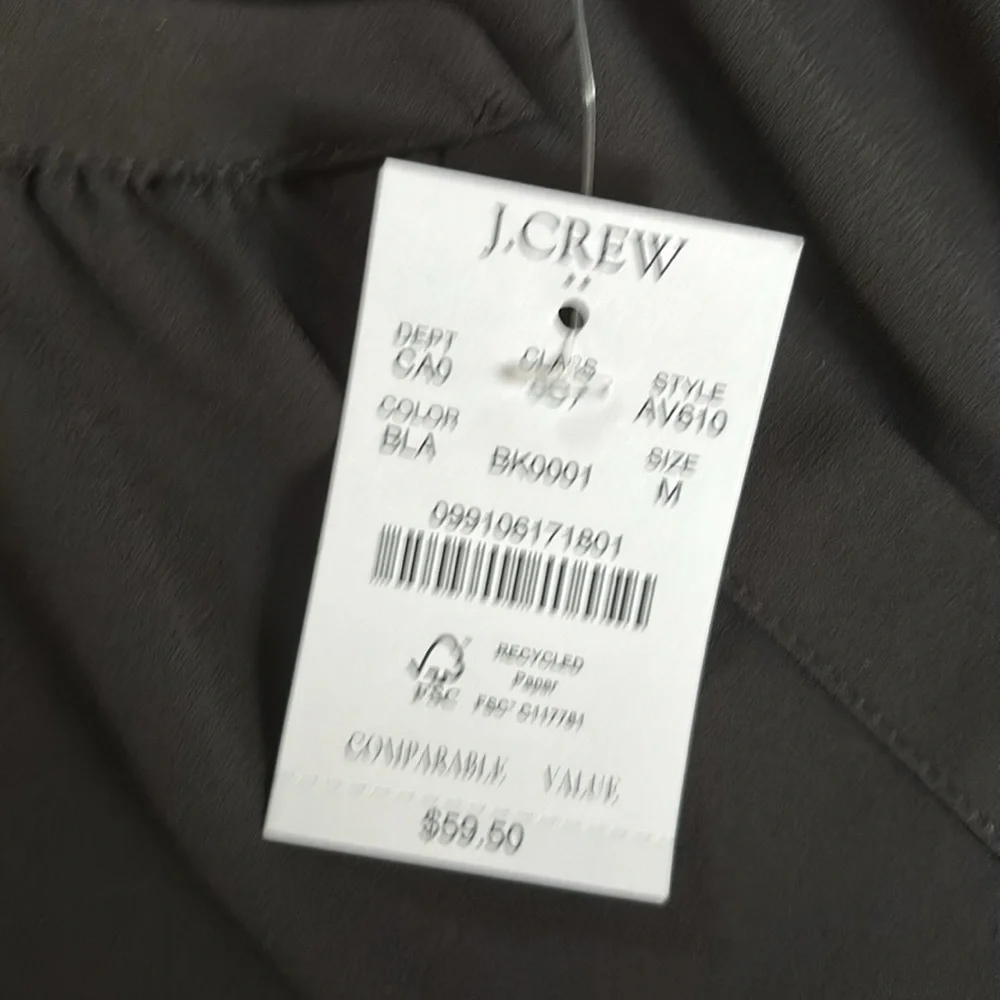 J. Crew Ruffle Short Sleeve Button front Shell - Picture 3 of 4